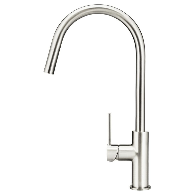 Meir Piccola Pull Out Kitchen Mixer Tap Brushed Nickel