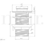 Meir Unslotted Bath Pop Up Waste 40mm Polished Chrome