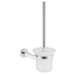 Meir Round Toilet Brush & Holder Polished Chrome