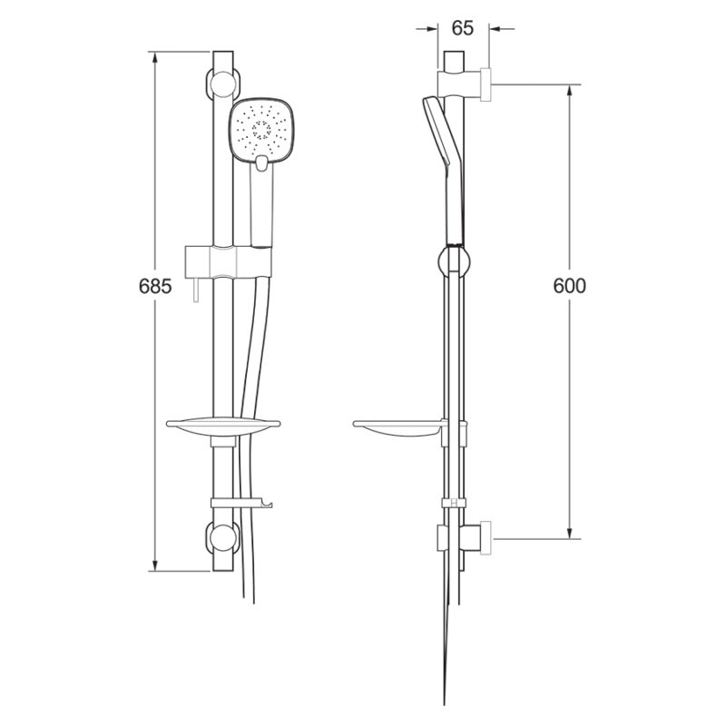 Methven Airstream 3 Mode Easy Fit Shower Kit