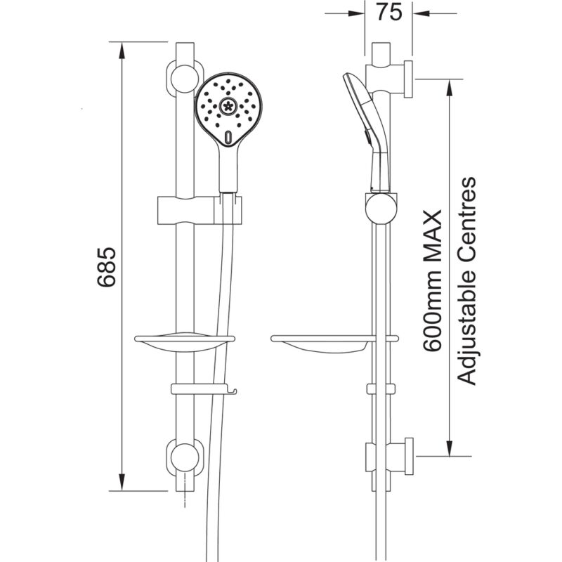 Methven Kaha Easy Fit Shower Kit