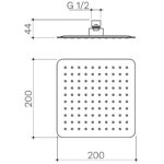 Methven Rain Shower Head 200mm Round