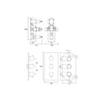 Methven Kaha 3 Outlet Concealed Shower Valve Chrome ABS