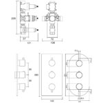 Methven Kaha 3 Way Concealed Shower Valve Chrome ABS