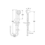 Methven Krome 120mm 3 Function Rail Shower Black