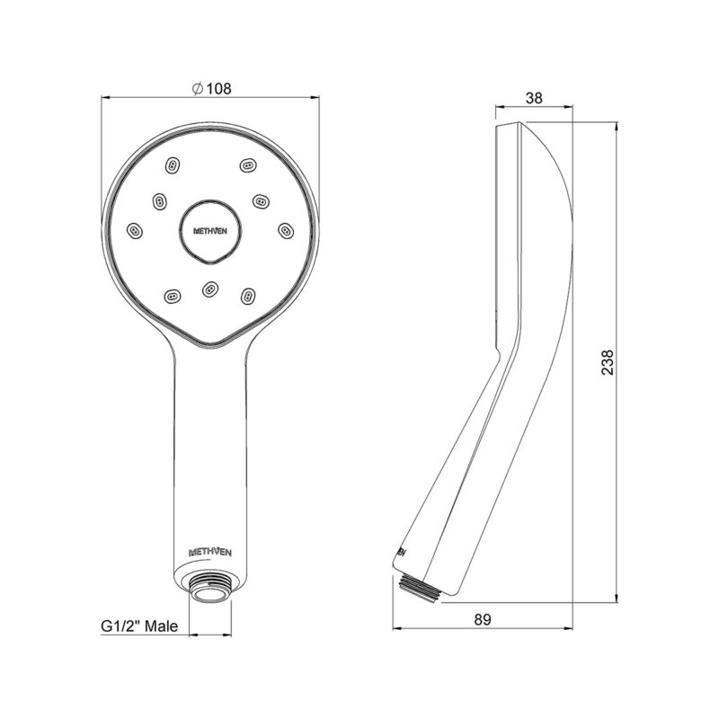 Methven Kiri Low Flow MK2 Shower Handset