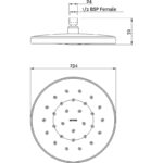 Methven Round Overhead Shower