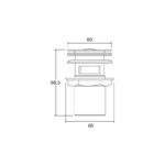 Methven Press Top Basin Waste Black