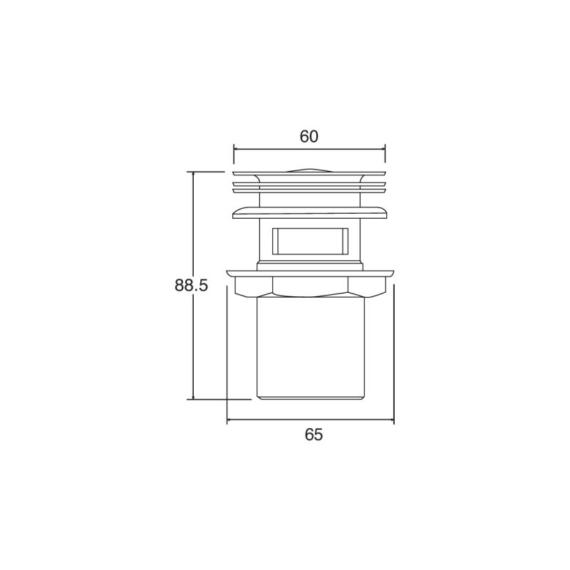 Methven Press Top Basin Waste Black