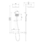 Methven Satinjet Waipori Cool To Touch Bar Shower with Diverter