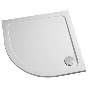 UPS White 1.1697.345.WH Mira Flight Low Profile 40mm Acrylic Capped Resin Stone Shower Tray Rectangular 1200 x 760 4 Upstands 