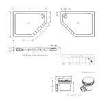 Mira Flight Low Pentagon 900x900mm 0 Upstands Shower Tray