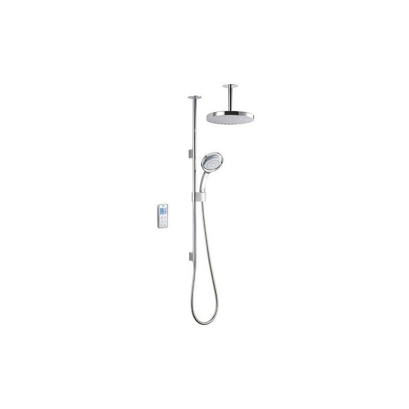 Mira Vision Dual Ceiling Fed Shower Pumped White/Chrome