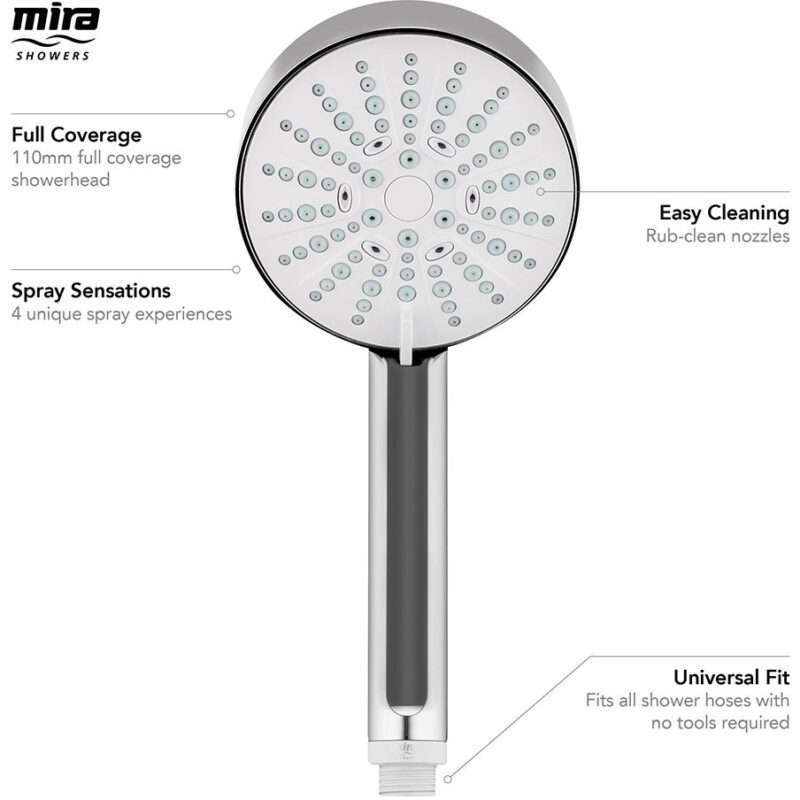 Mira Beat 110mm Four Spray Hand Shower Chrome
