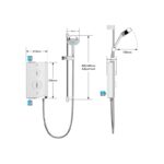 Mira Sport Manual Single Outlet 9.8kW Electric Shower White/Chrome