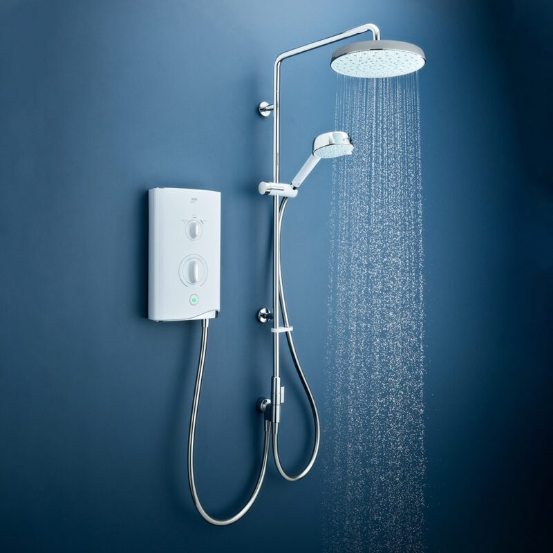 Mira Sport Manual Dual Outlet 9.0kW Electric Shower White/Chrome Mira Sport Manual Dual Outlet 9.0kW Electric Shower White/Chrome