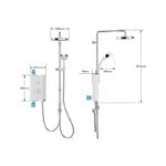 Mira Sport Manual Dual Outlet 9.0kW Electric Shower White/Chrome