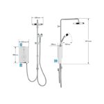 Mira Sport Max Dual Outlet 9.0kW Electric Shower White/Chrome