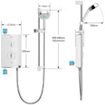 Mira Sport Single Outlet 9.8kW Thermostatic Electric Shower White/Chrome