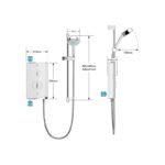 Mira Sport Multi-Fit 9.8kW Electric Shower White/Chrome