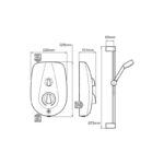 Mira Vie 10.8kW Electric Shower White/Chrome
