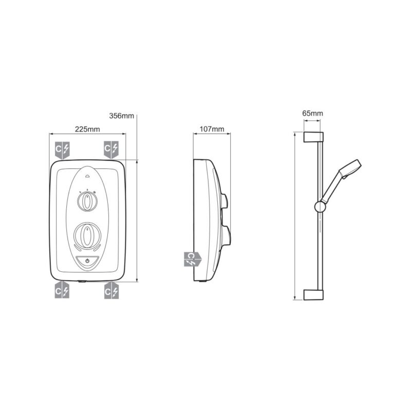 Mira Jump Multi-Fit 8.5kW Electric Shower White