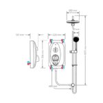 Mira Jump Dual 9.5 KW Electric Shower White