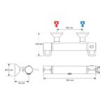 Mira Assist Exposed Bar Shower Mixer Valve Chrome