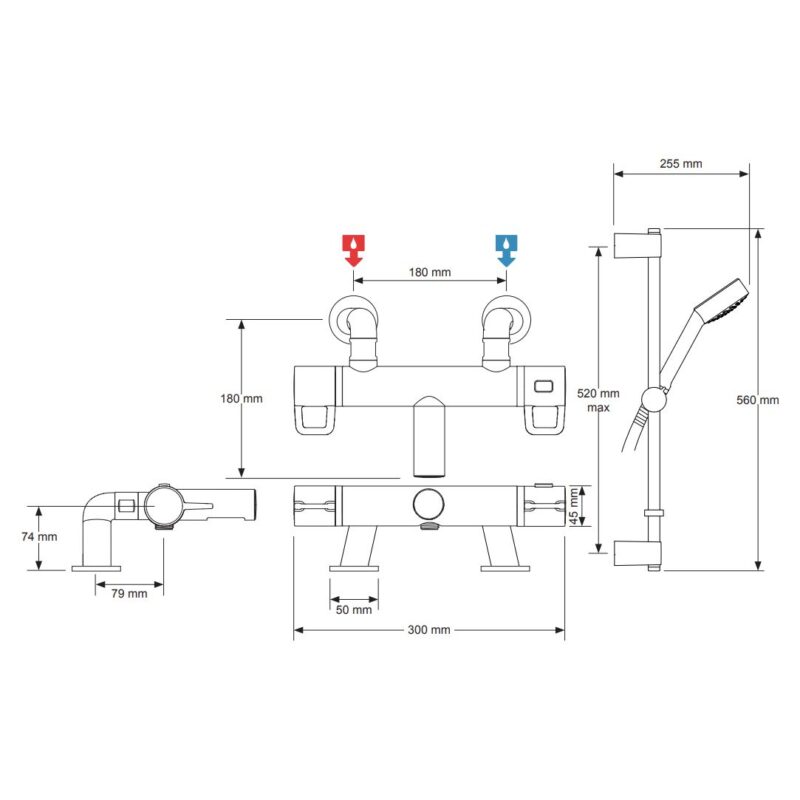 Mira Assist Bath Shower Mixer Tap Chrome
