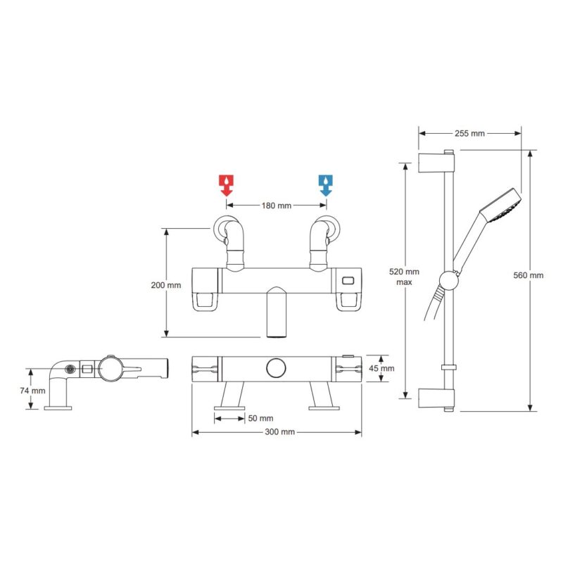Mira Assist Plus Bath/Shower Mixer Tap Chrome
