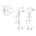 Mira Activate Dual Ceiling Fed Digital Shower High Pressure/Combi