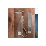 Mira Evoco Dual Shower with Adjustable & Fixed Heads Brushed Nickel