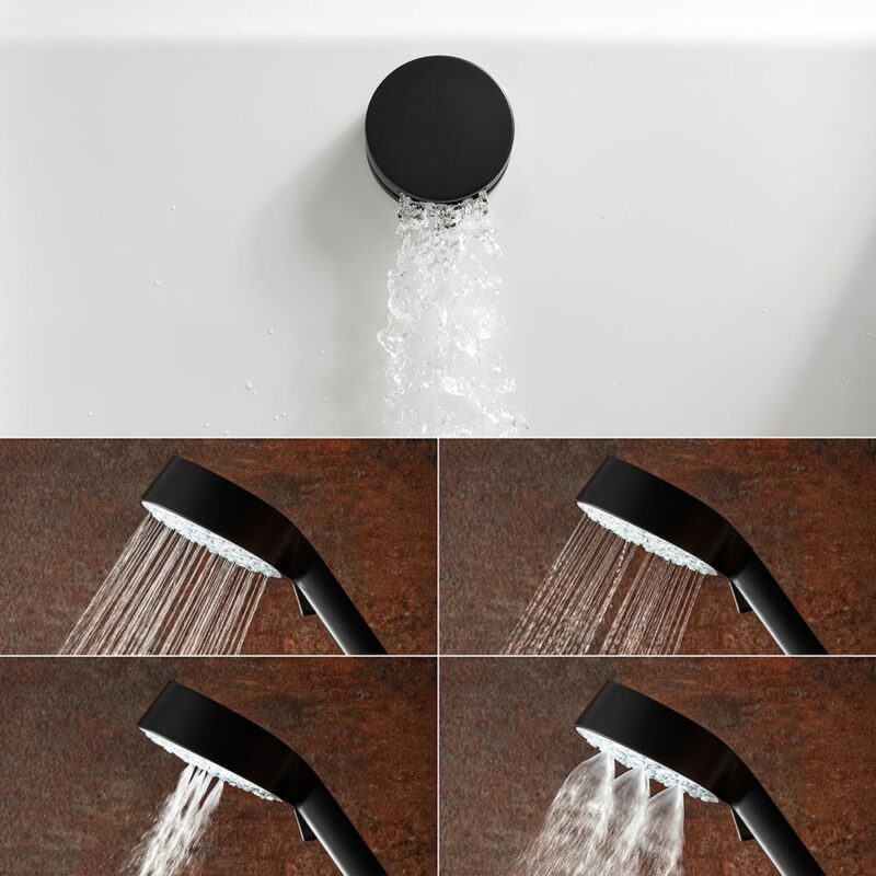 Mira Evoco Dual Outlet Matt Black Thermostatic Shower with Bath Filler