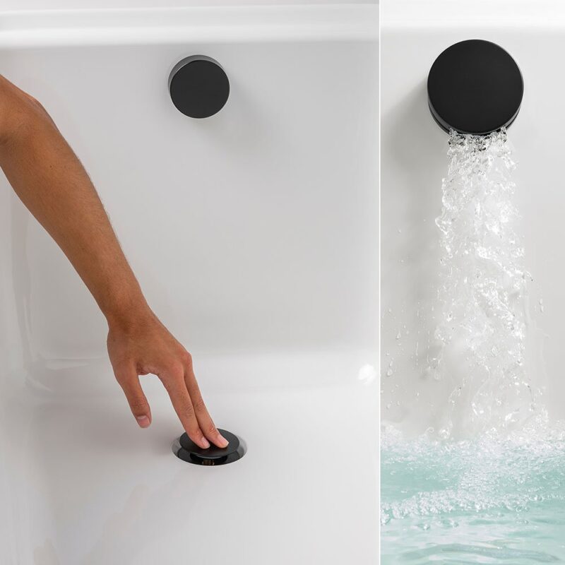 Mira Evoco Dual Outlet Matt Black Thermostatic Shower with Bath Filler