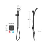 Mira Evoco Dual Outlet Matt Black Thermostatic Shower with Bath Filler