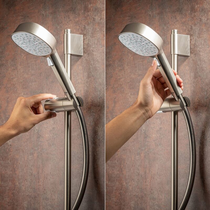 Mira Evoco Dual Outlet Brushed Nickel Thermostatic Shower with Bath Filler