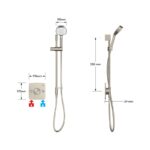 Mira Evoco Dual Outlet Brushed Nickel Thermostatic Shower with Bath Filler
