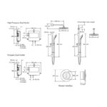 Mira Mode Dual Rear Fed Digital Shower High Pressure