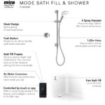 Mira Mode Rear Fed Digital Shower with Bath Filler High Pressure