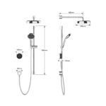 Mira Platinum Dual Outlet Rear Fed Digital Shower High Pressure