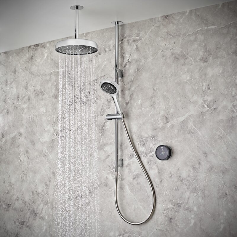 Mira Platinum Dual Outlet Ceiling Fed Digital Shower - High Pressure