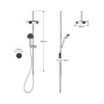 Mira Platinum Dual Outlet Ceiling Fed Digital Shower - High Pressure