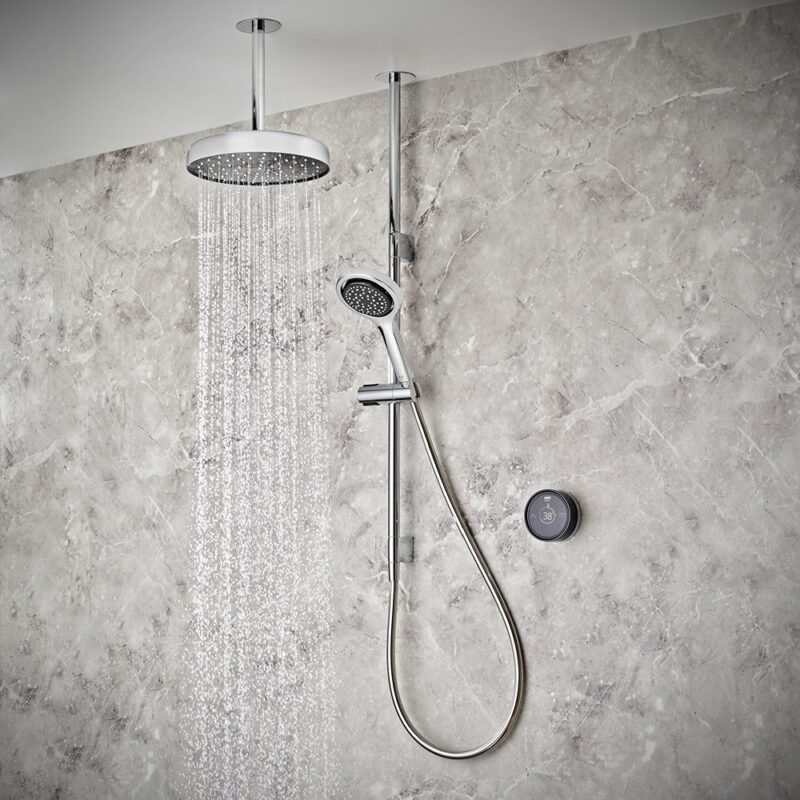 Mira Platinum Dual Outlet Ceiling Fed Digital Shower Low Pressure