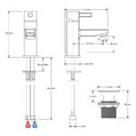 Mira React Mono Basin Mixer Tap with Waste Chrome