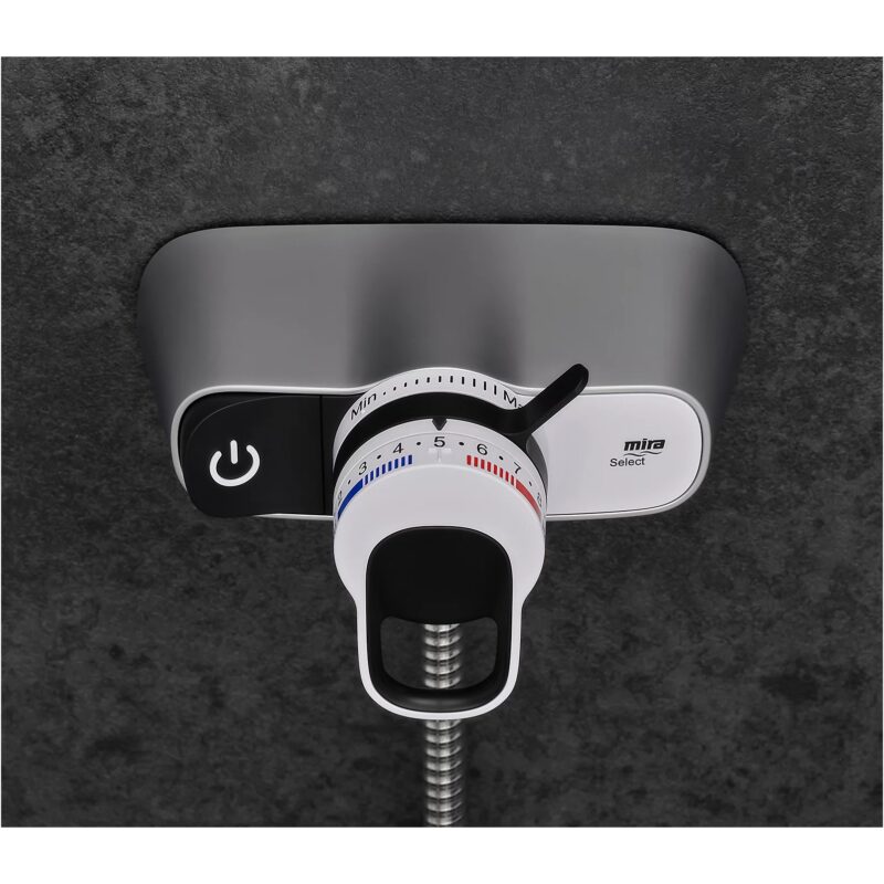 Mira Select Exposed Shower Mixer Valve Only Chrome/White