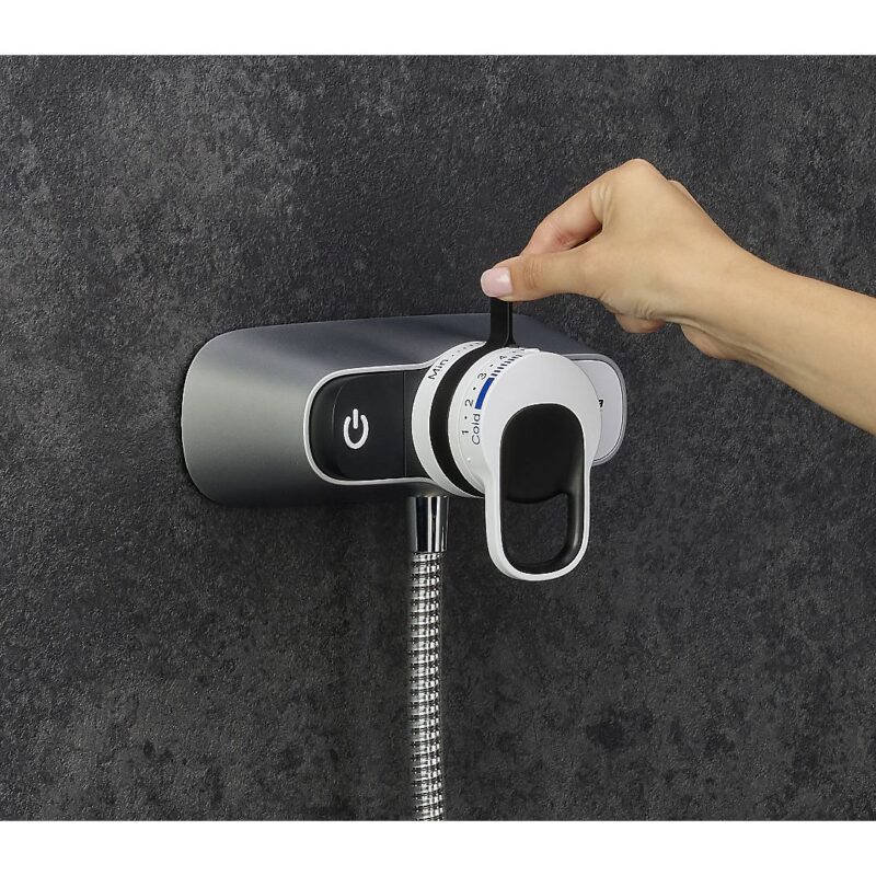 Mira Select Exposed Shower Mixer Valve Only Chrome/White