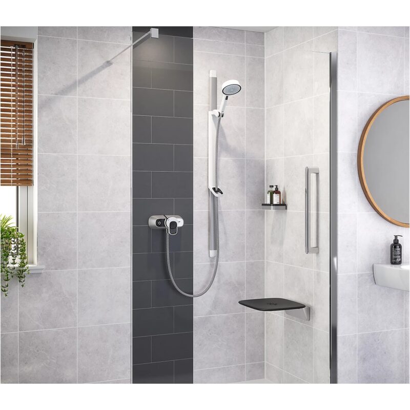 Mira Select Flex Exposed Mixer Shower Chrome/White