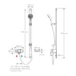 Mira Select Flex Exposed Mixer Shower Chrome/White