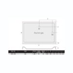MX Elements Low Profile 1300 x 900mm Shower Tray & 90mm Waste