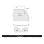 MX Elements 1200 x 800mm Offset Quad Right Shower Tray & Waste